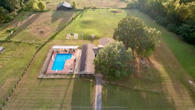 bird's eye view with a rural view