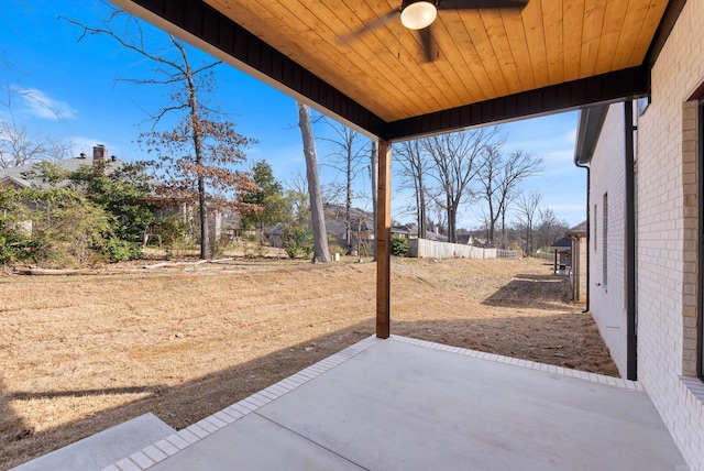 view of patio / terrace with fence