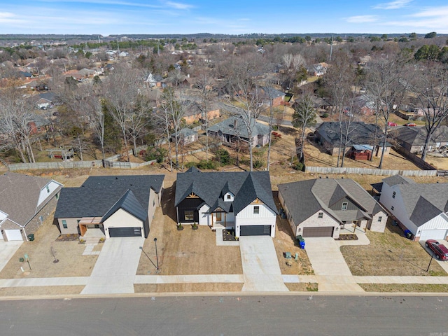 drone / aerial view with a residential view