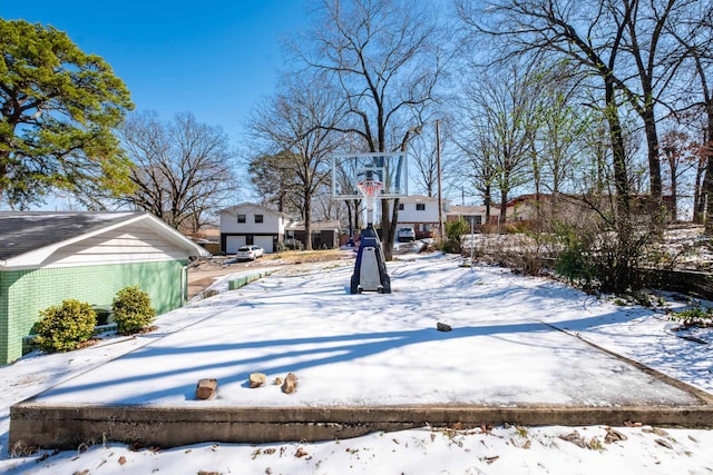 view of snowy yard