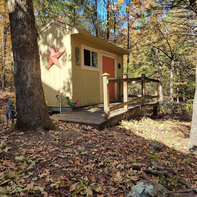 view of outbuilding with an outdoor structure