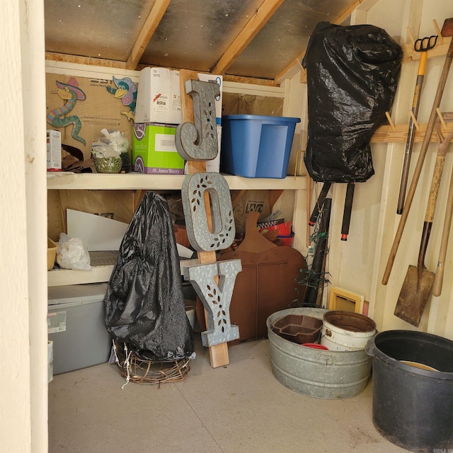 view of storage room