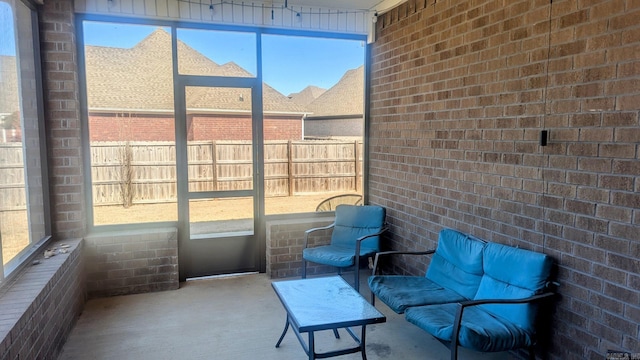 view of sunroom