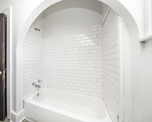bathroom featuring bathing tub / shower combination