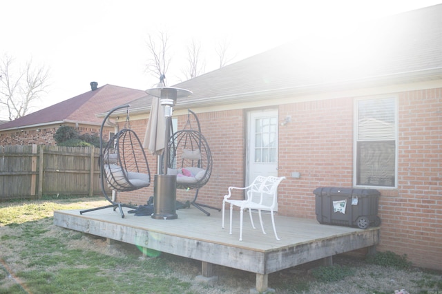 wooden deck with fence