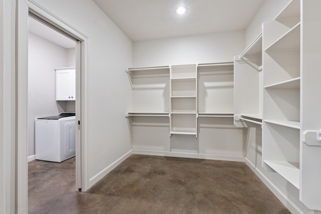 view of walk in closet