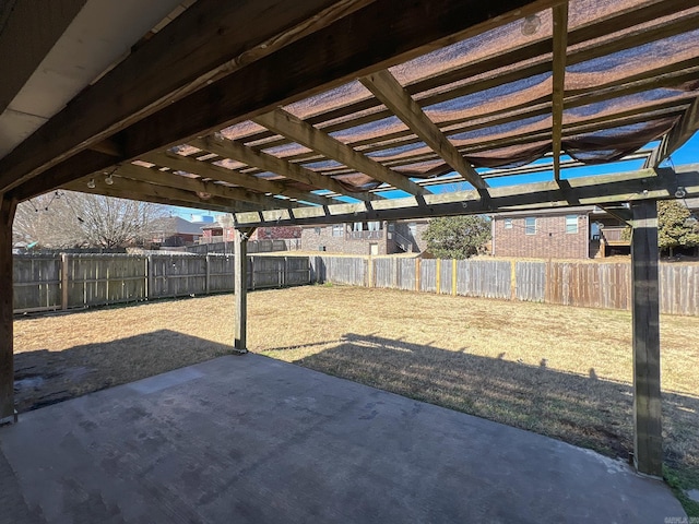 view of patio / terrace featuring a fenced backyard