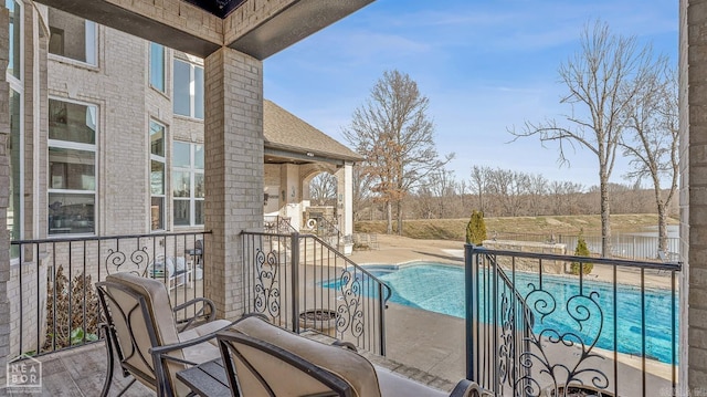 balcony featuring a patio