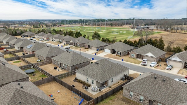 drone / aerial view featuring a residential view