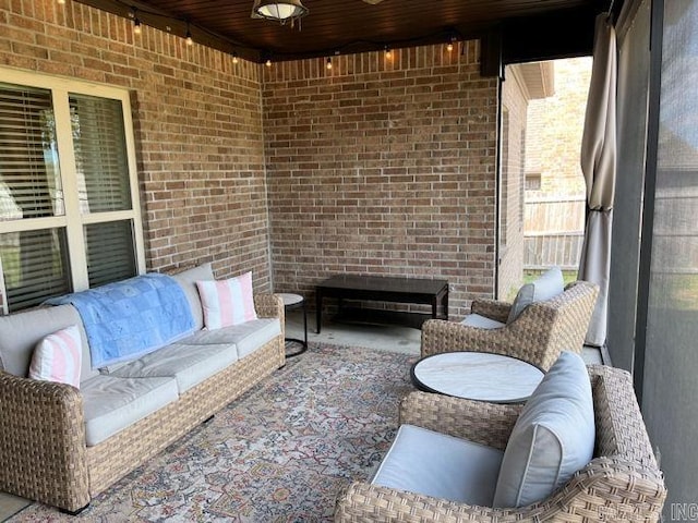 view of patio with outdoor lounge area