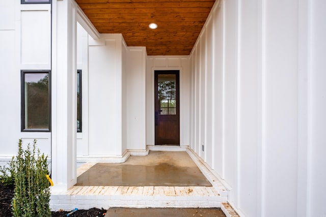 view of doorway to property