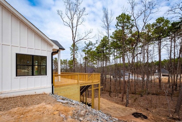 view of yard with a deck