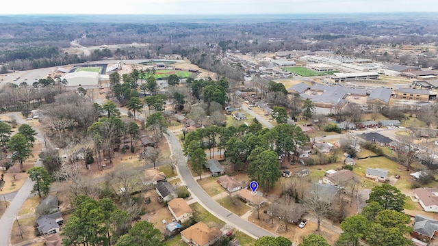 drone / aerial view with a residential view