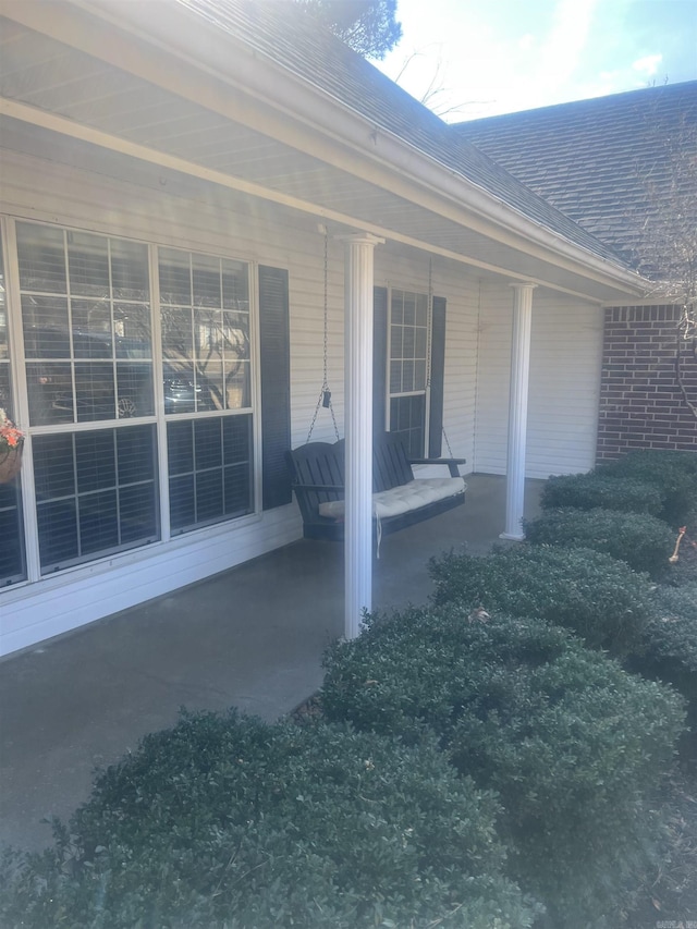 exterior space featuring a porch