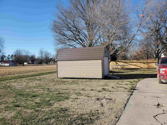 view of shed