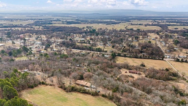 birds eye view of property featuring a rural view