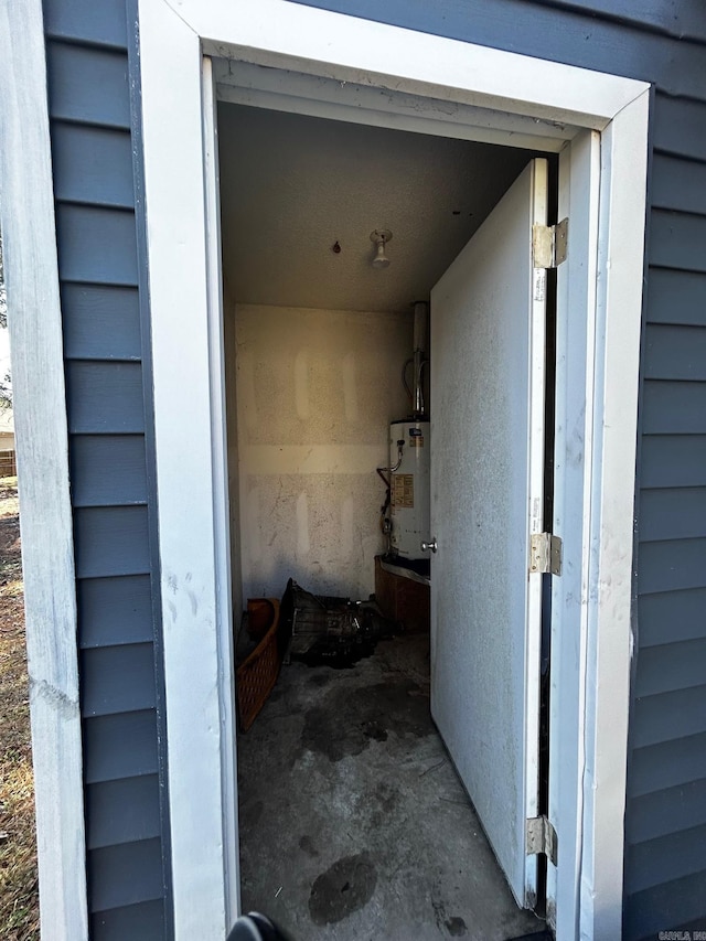 property entrance with water heater