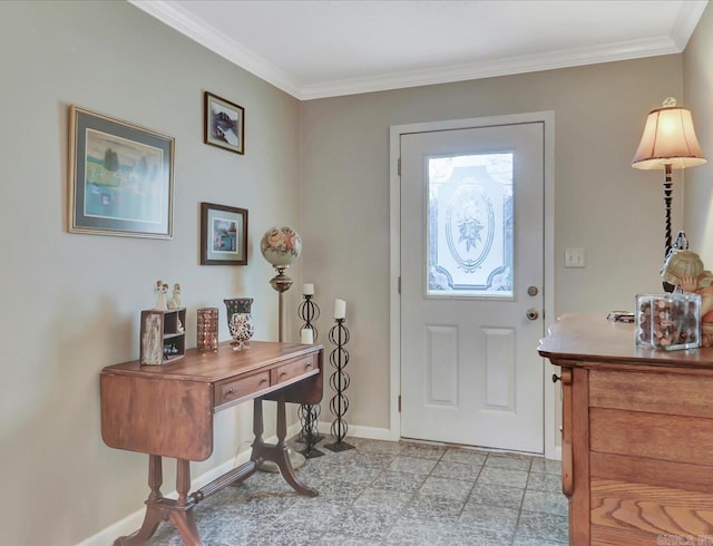 121 Chappel Hill Rd, Hot Springs, AR 71913 - foyer with crown molding and baseboards