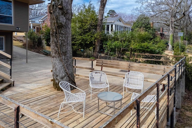 view of wooden deck