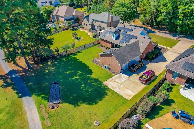 bird's eye view with a residential view