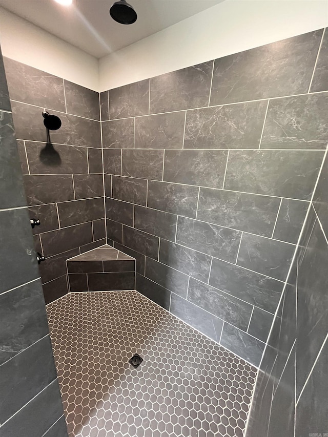 full bathroom with tiled shower