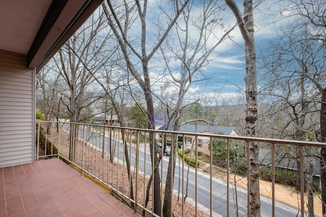 balcony with a residential view