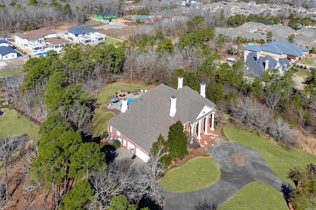 bird's eye view featuring a residential view