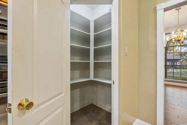 storage area with a sauna