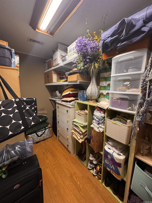 storage room featuring visible vents