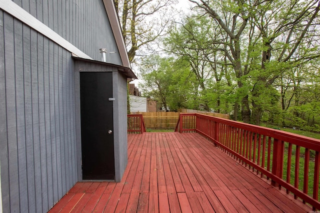 wooden deck with fence