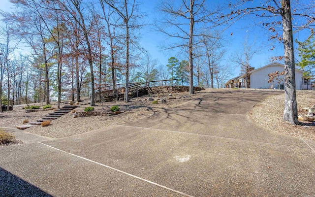 view of yard with driveway