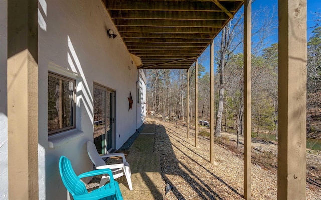 view of home's exterior featuring stucco siding