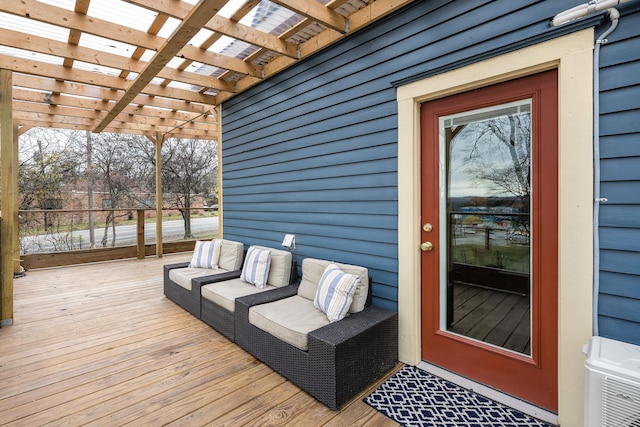 deck with a pergola