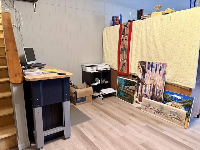 office area featuring wood finished floors