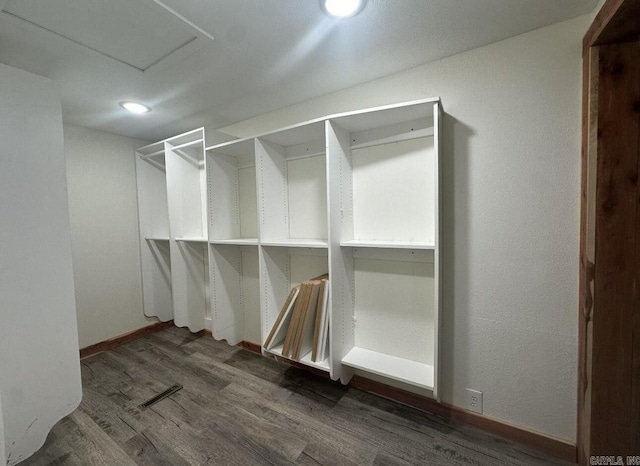 storage area featuring attic access