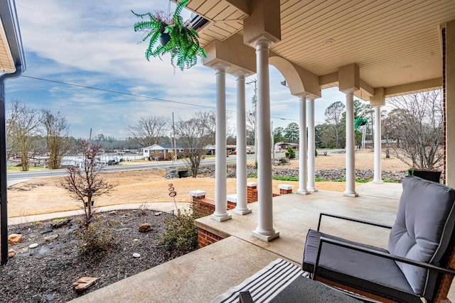 view of patio / terrace with a porch