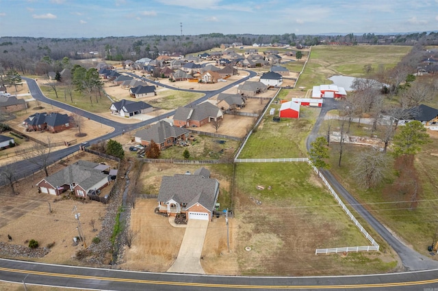 bird's eye view featuring a residential view