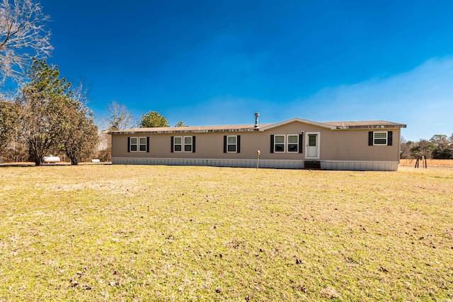 rear view of house with a lawn