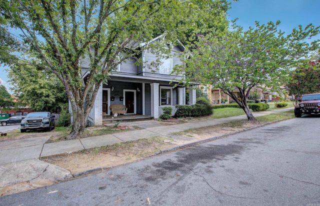 view of front of house featuring covered porch