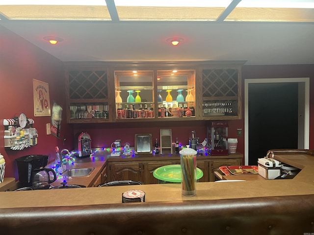 bar with a sink and wet bar