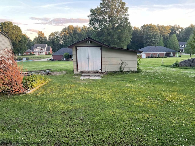 view of shed