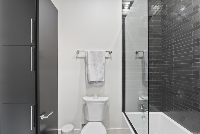 full bathroom with shower / bathing tub combination and toilet