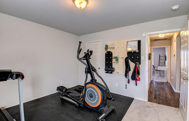 workout room with visible vents