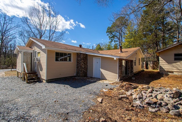 view of front of home with entry steps