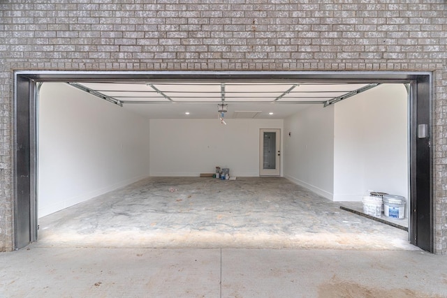 garage with baseboards