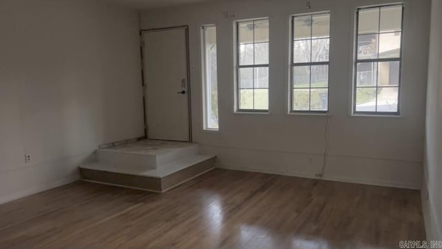 interior space with plenty of natural light and wood finished floors