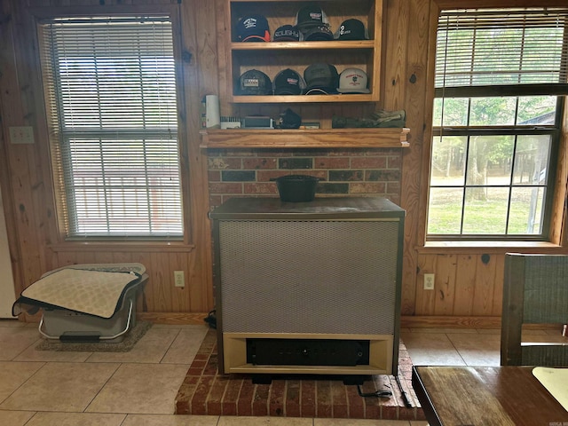 room details with wood walls