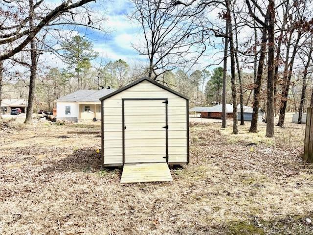 view of shed