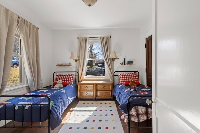 bedroom featuring wood finished floors