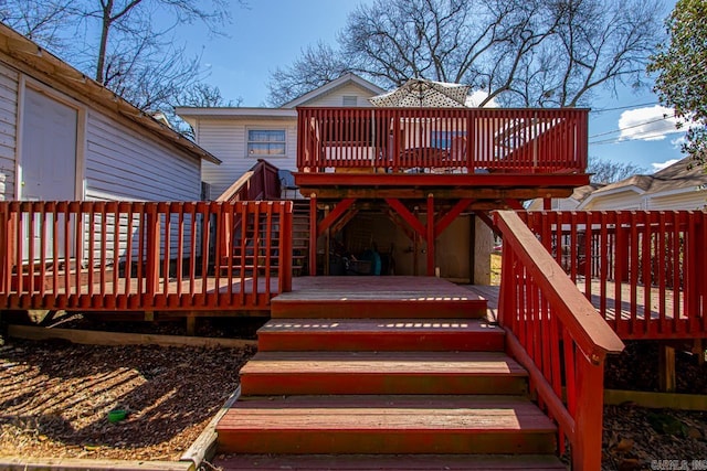 4412 Lee Ave, Little Rock, AR 72205 - view of wooden deck